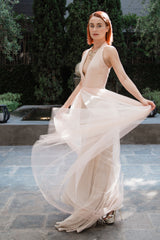 Alessia Halter Tulle Bridal Gown