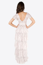 Isabella Lace-Tiered Gown