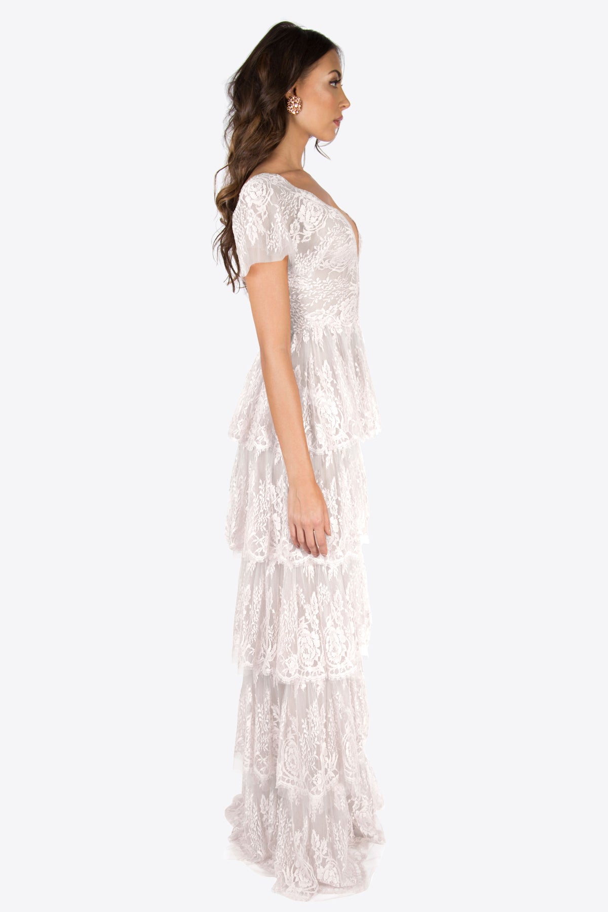 Isabella Lace-Tiered Gown