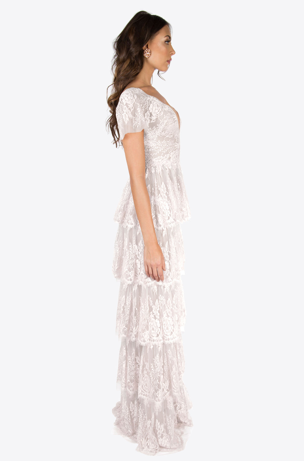 Isabella Lace-Tiered Gown