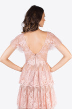 Isabella Lace-Tiered Gown