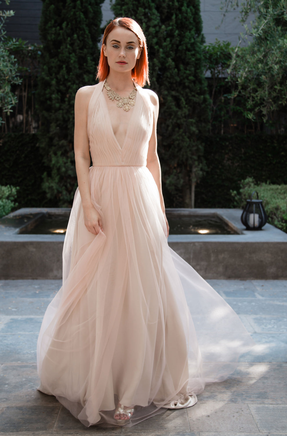 Alessia Halter Tulle Bridal Gown